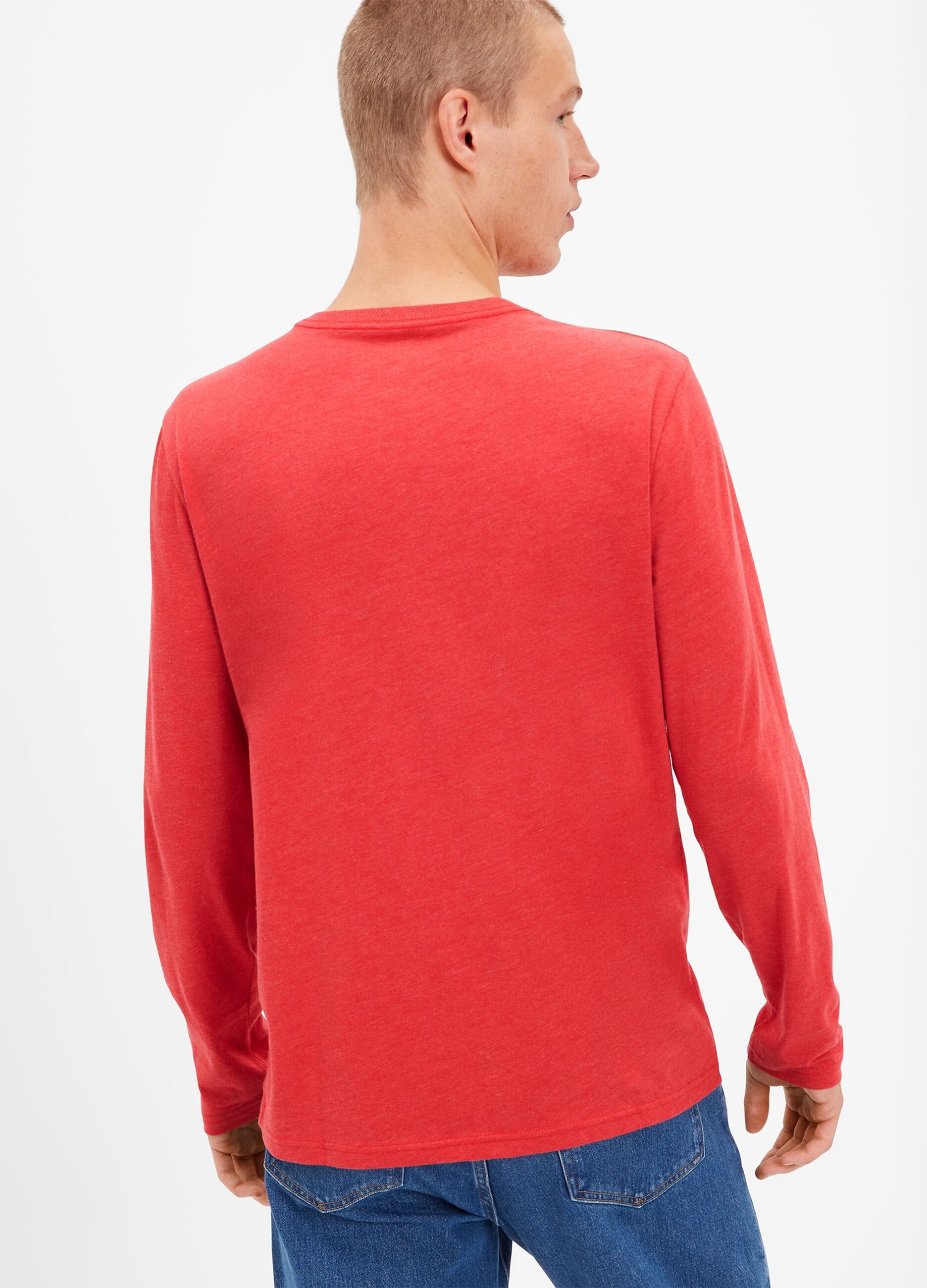 Long-sleeved T-shirt with granddad neckline_1