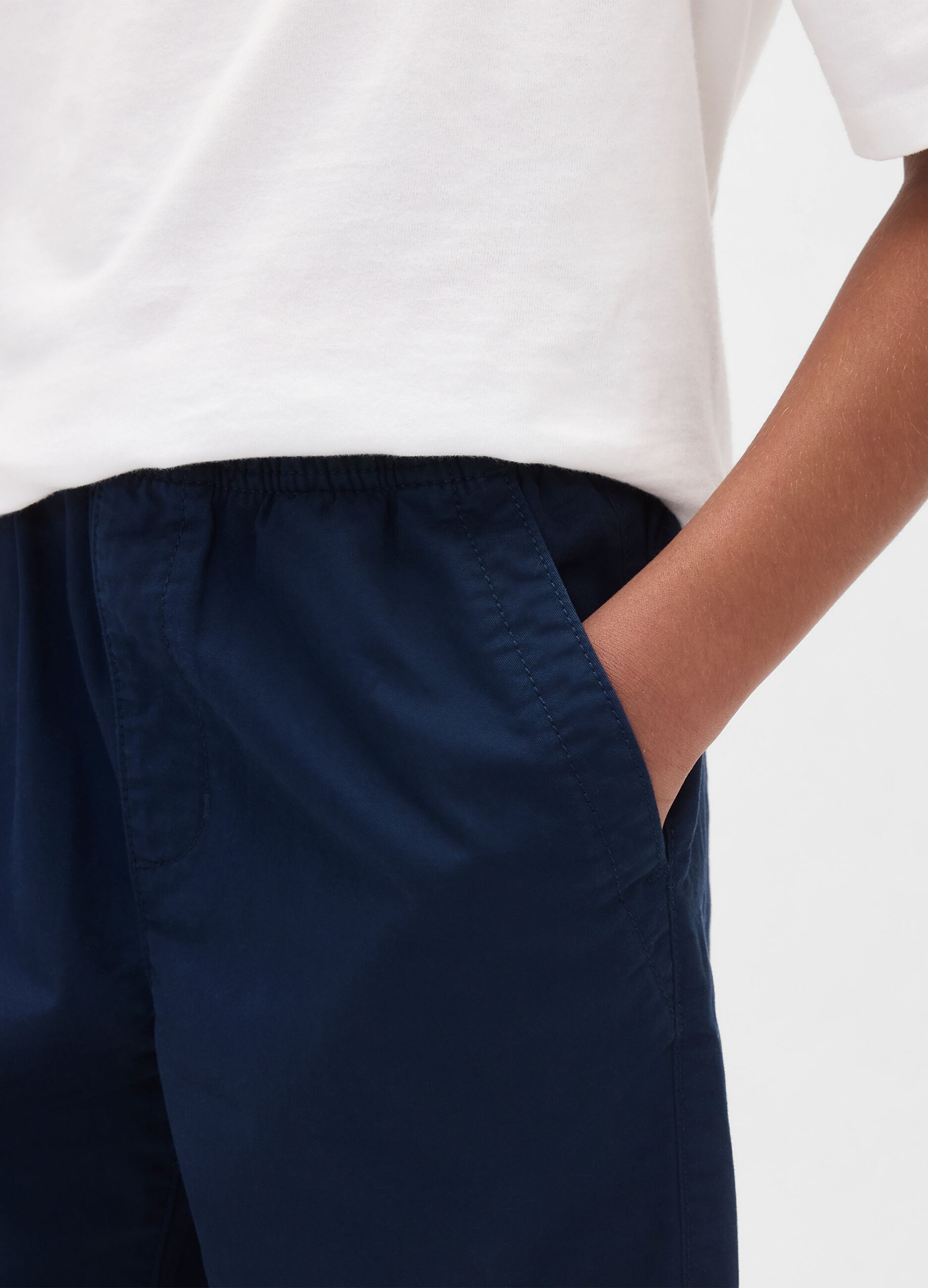 Pantaloni blu elasticizzati_3
