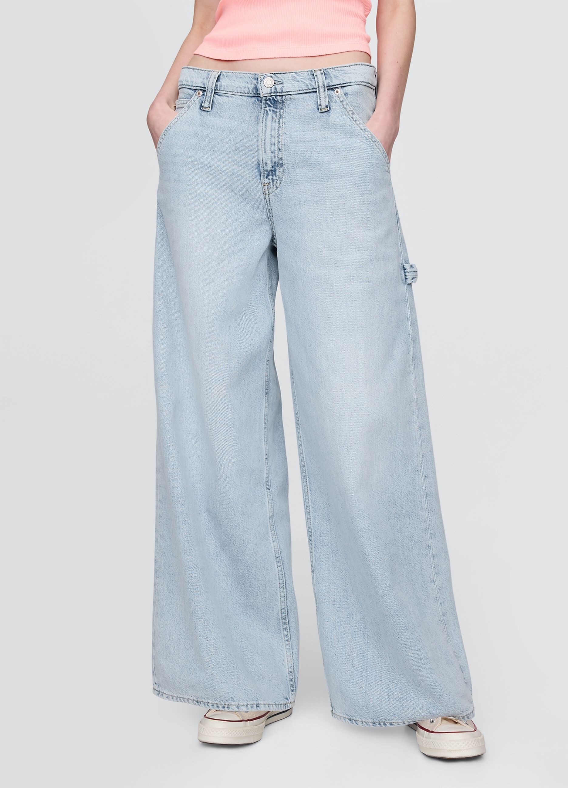 Jeans a gamba larga in misto cotone e Lyocell_1