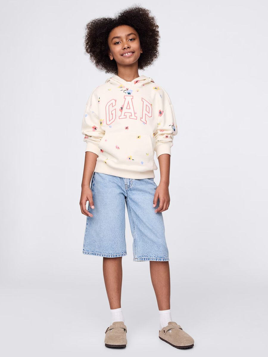 Felpa con cappuccio GAP Kids floreale Bambina_1