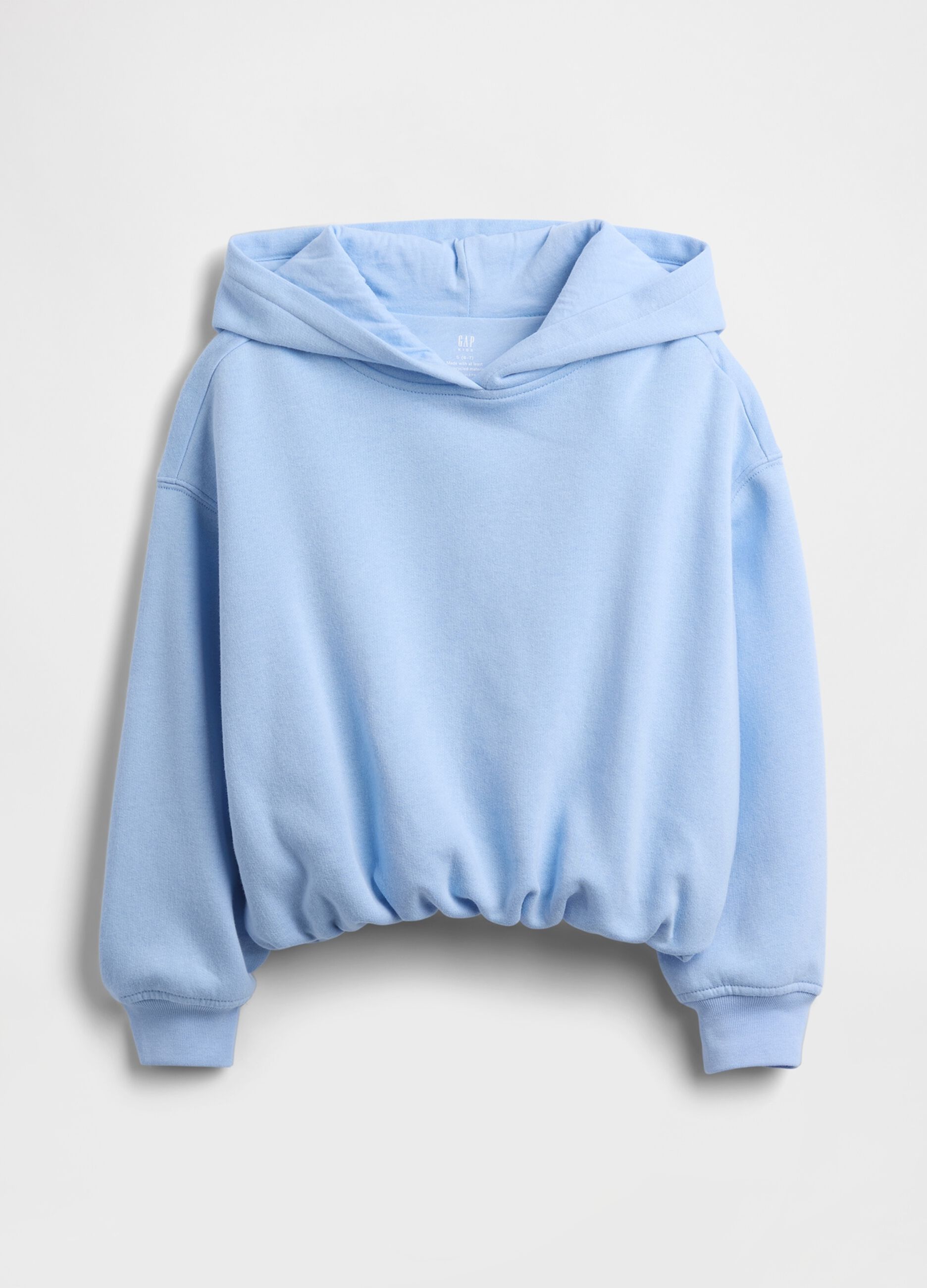 Felpa azzurra con cappuccio per bambina_3