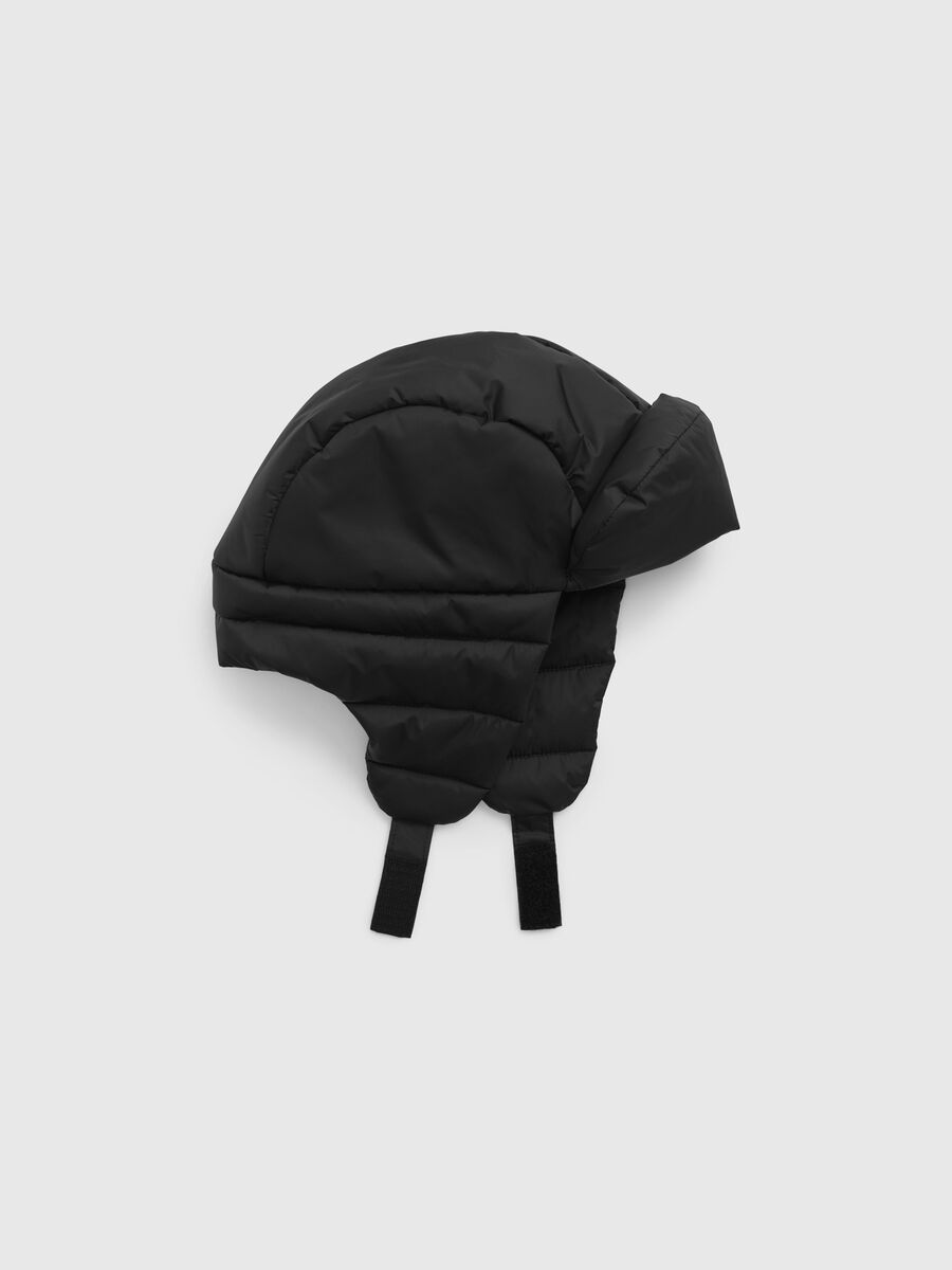 Quilted trapper hat with ear flaps Man_0