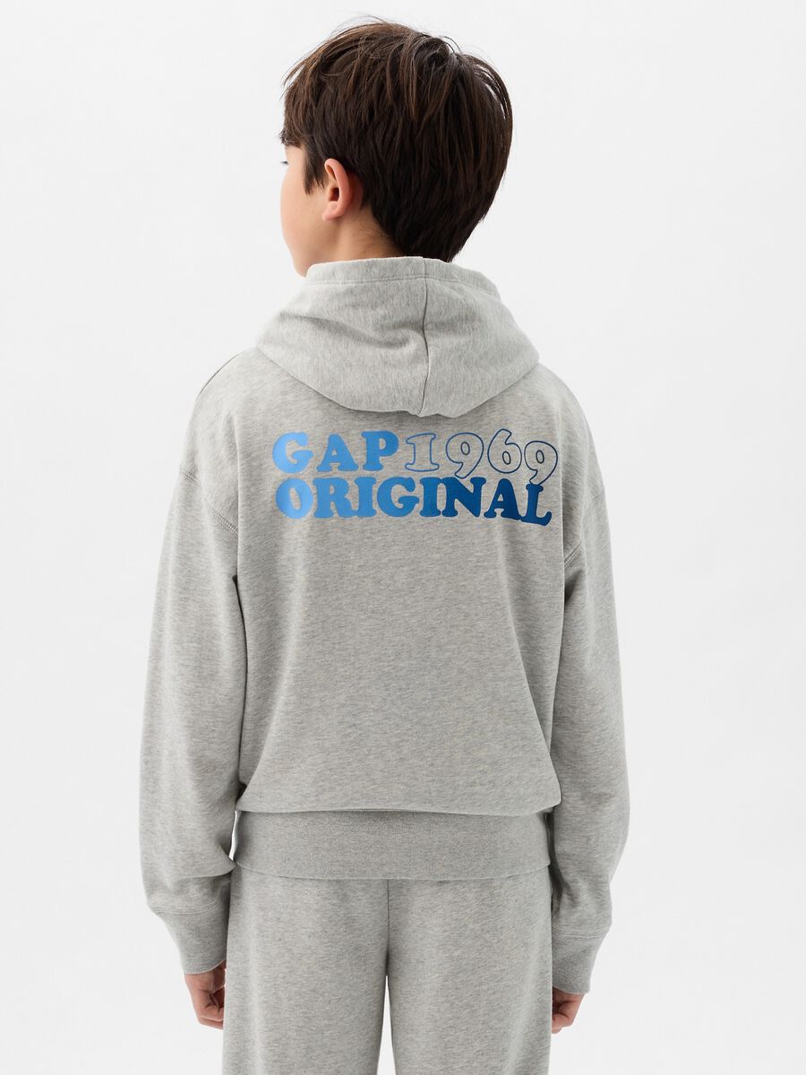 Felpa con cappuccio stampa logo e lettering Bambino_2