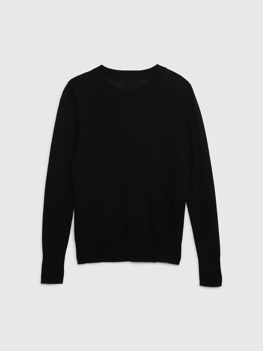 Merino wool pullover with round neck Woman_5