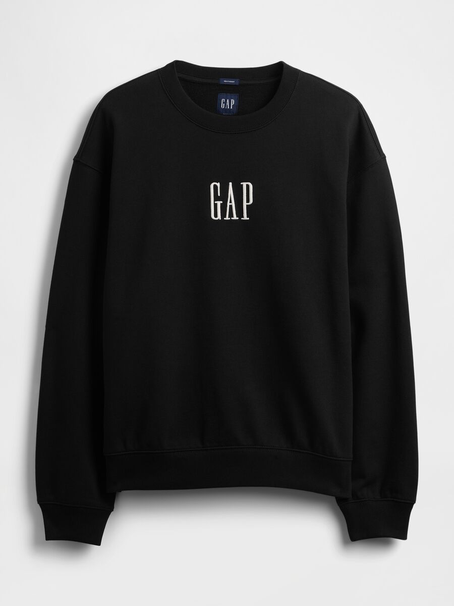 Black Crew Neck Sweatshirt Man_3