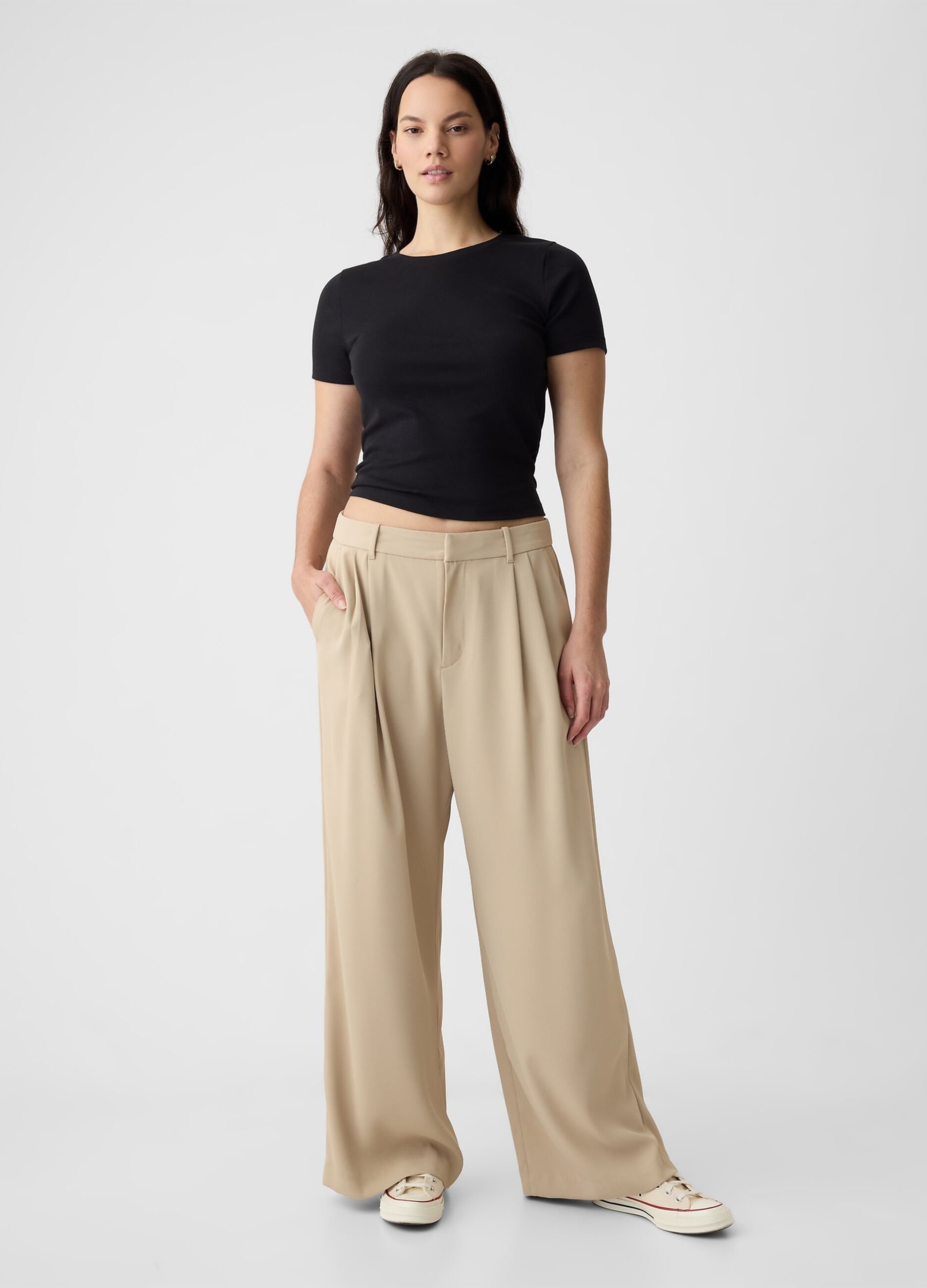 Pantalone wide leg vita alta con pinces_3