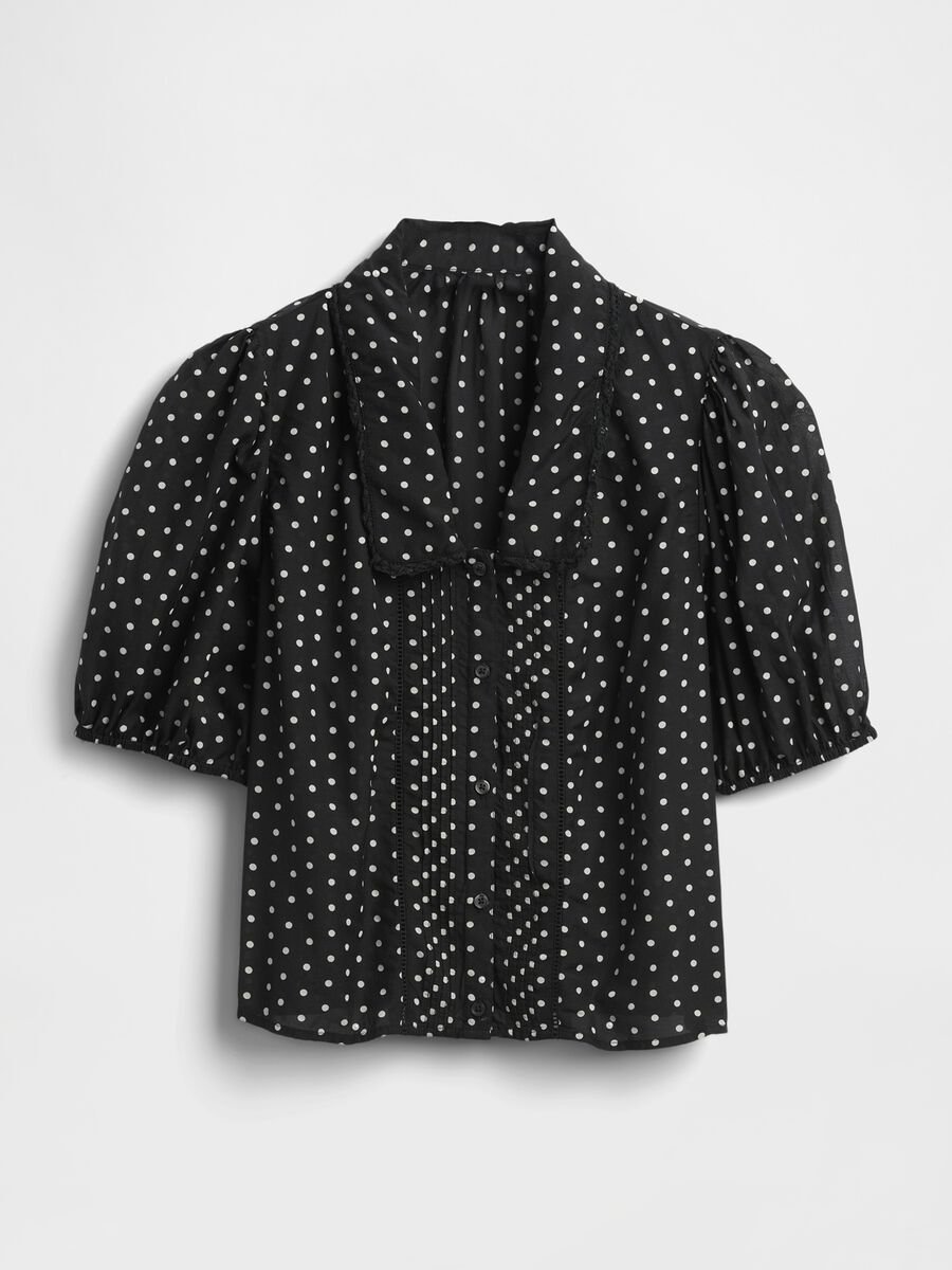 Camicia nera a pois Donna_4