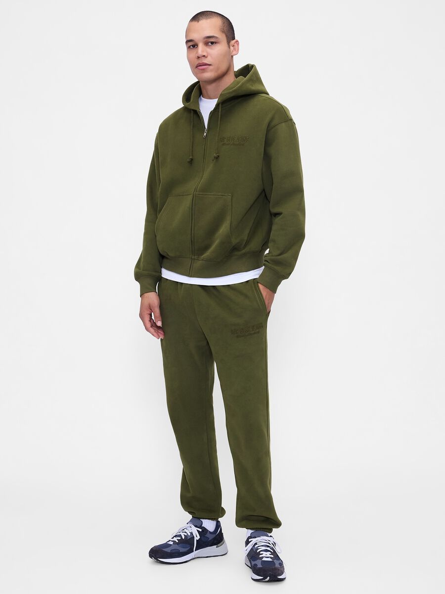 Green Cotton Blend Trousers Man_0