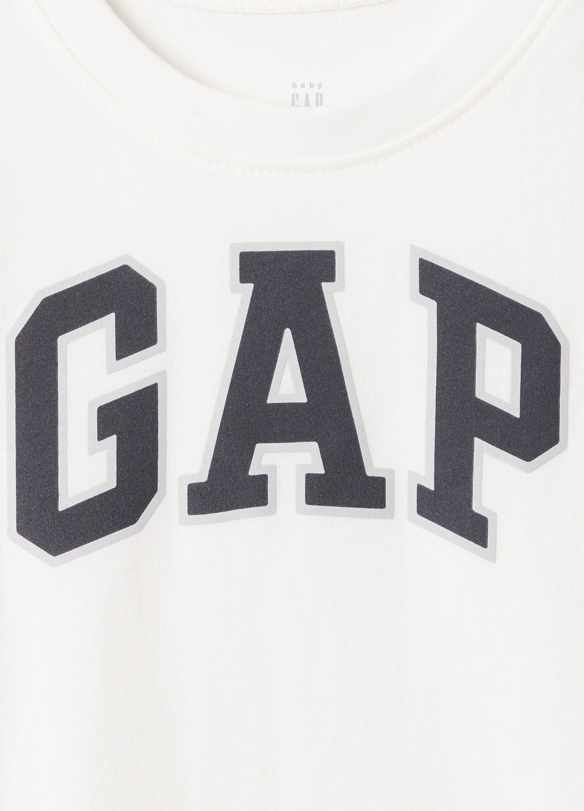 T-shirt a maniche corte bianca con logo GAP_2
