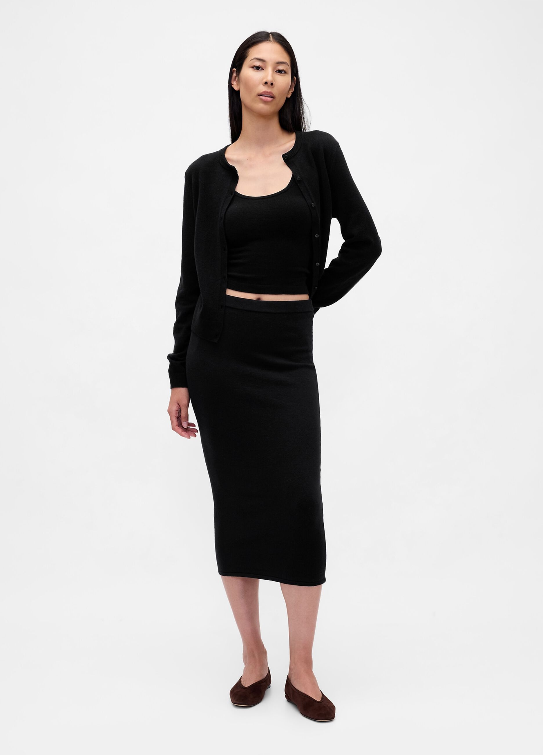 Cardigan nero da donna