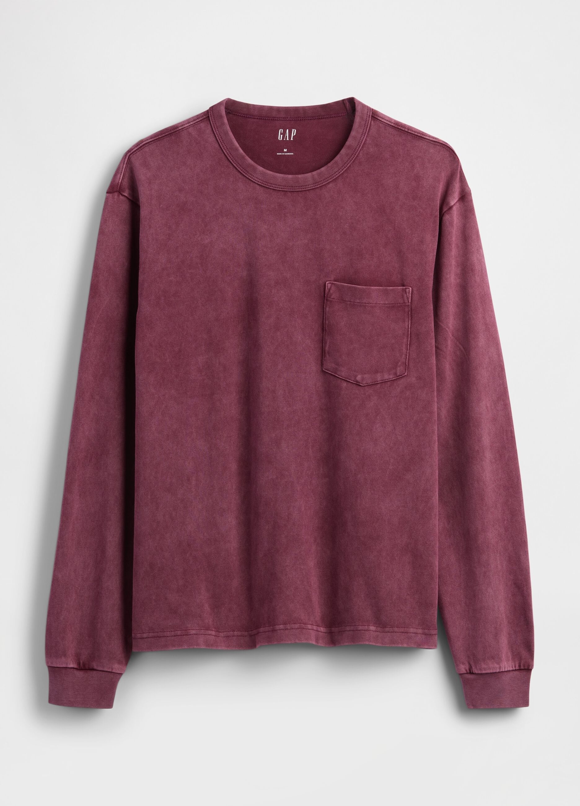 Long sleeve purple cotton top