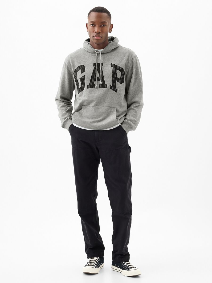 Felpa con cappuccio stampa maxi logo Uomo_0