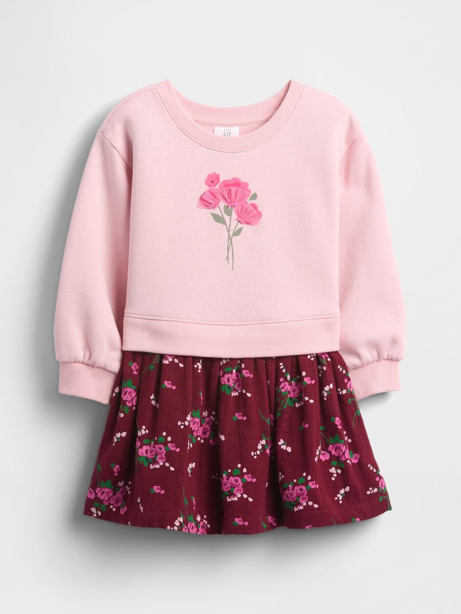 Vestito rosa in cotone per bambina Bimba_1