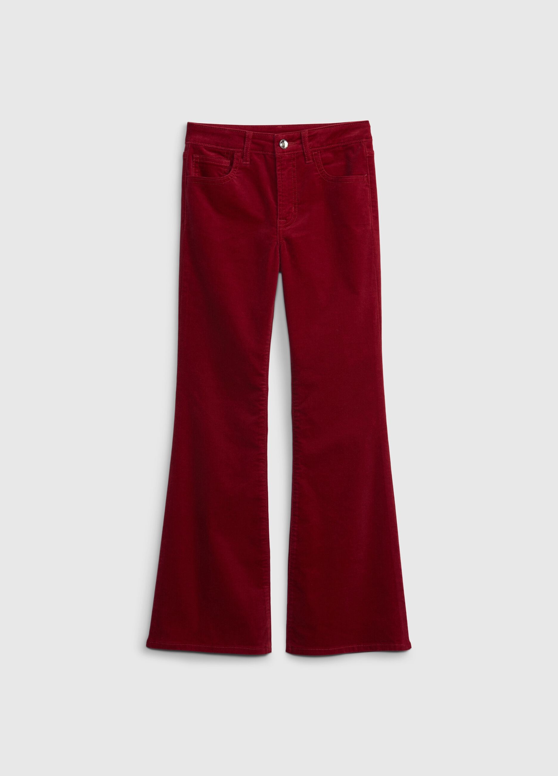 Flare-fit velvet trousers_2
