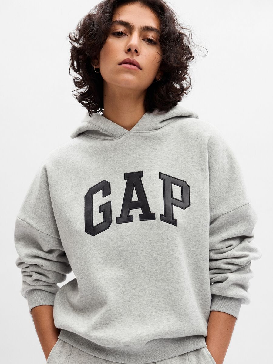 Felpa oversize con cappuccio Donna_0