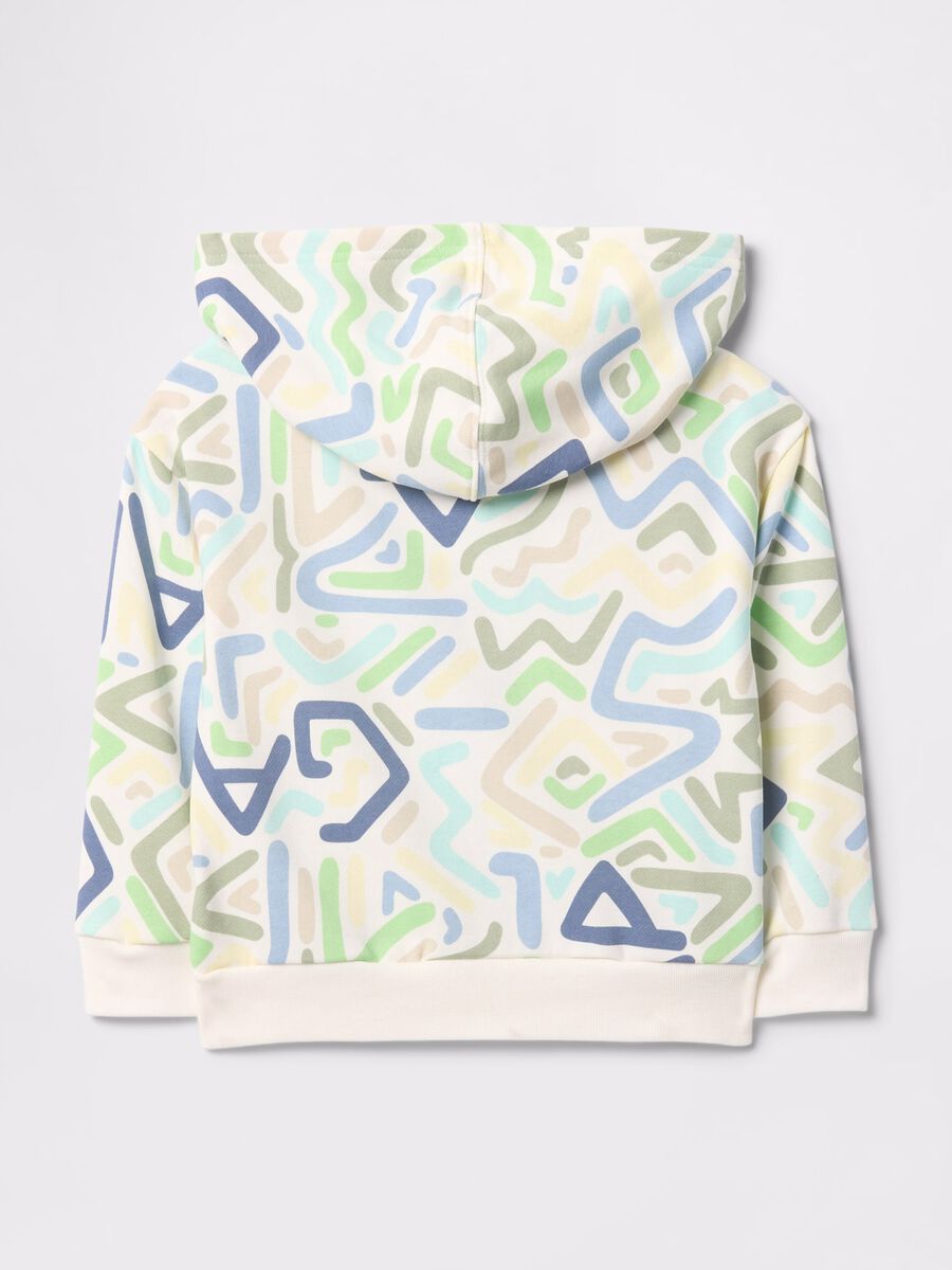 Felpa con cappuccio con stampa geometrica GAP Kids Bimbo_1
