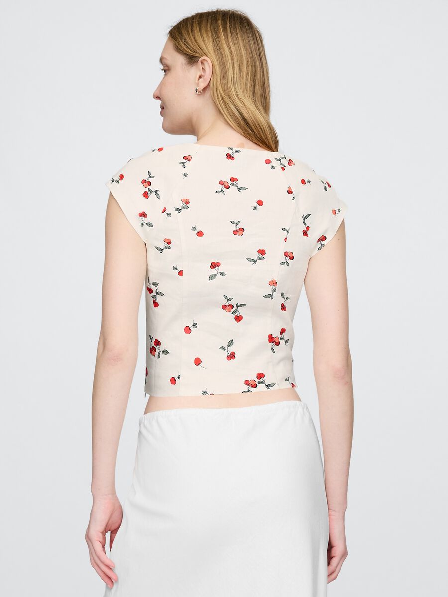Blusa corta a fiori Gap Donna_2