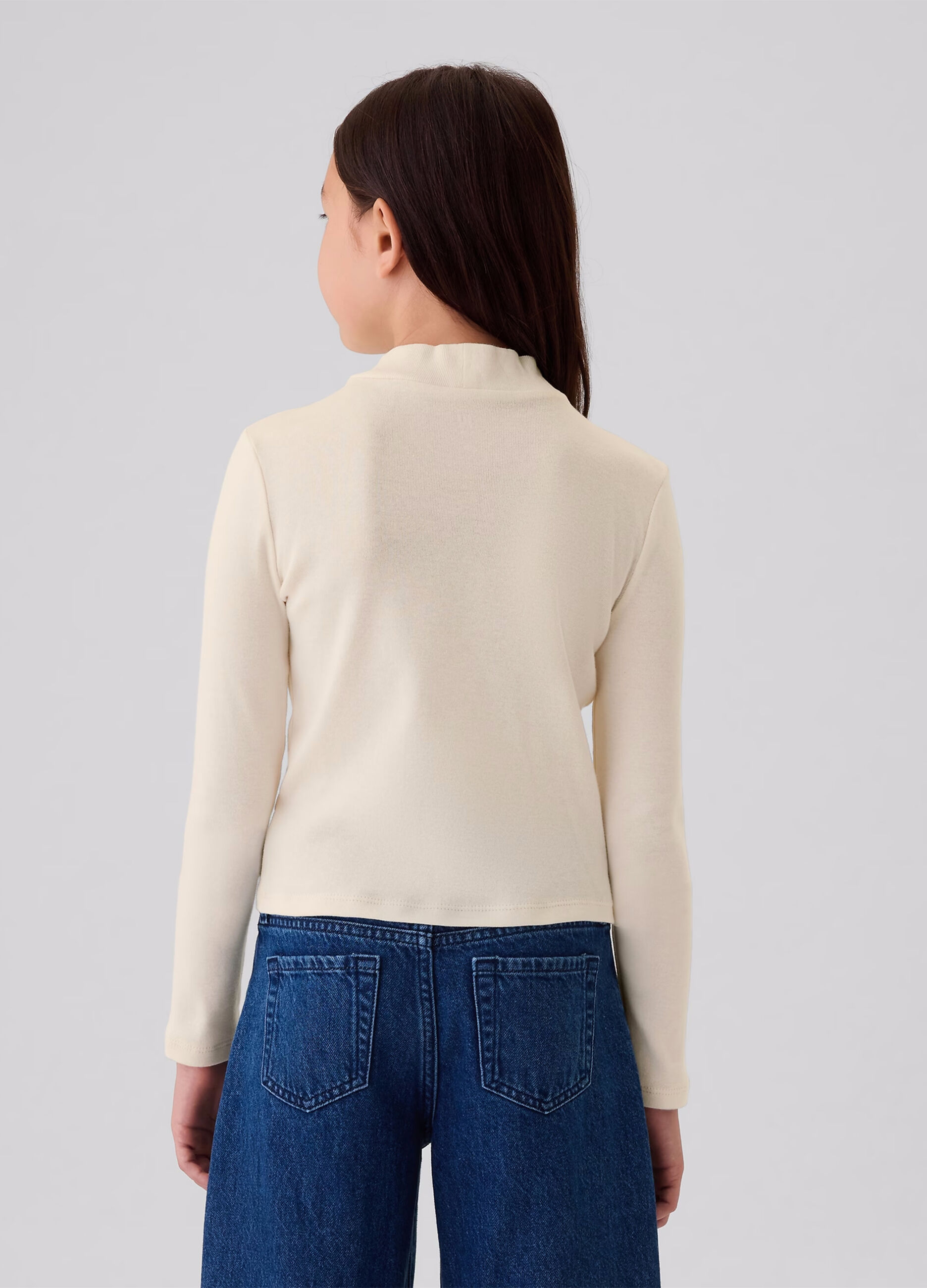 T-shirt a maniche lunghe mock neck _1