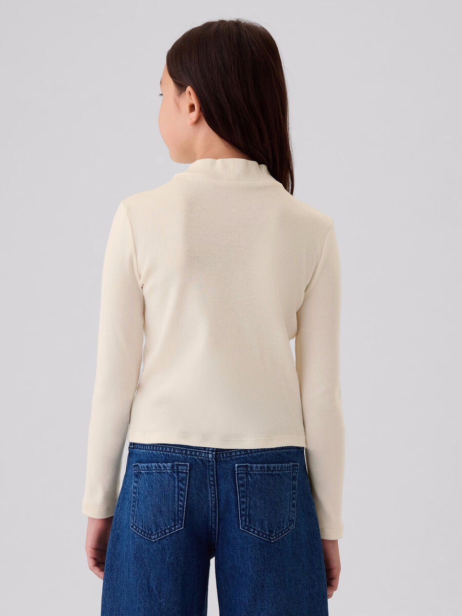 T-shirt a maniche lunghe mock neck  Bambina_1