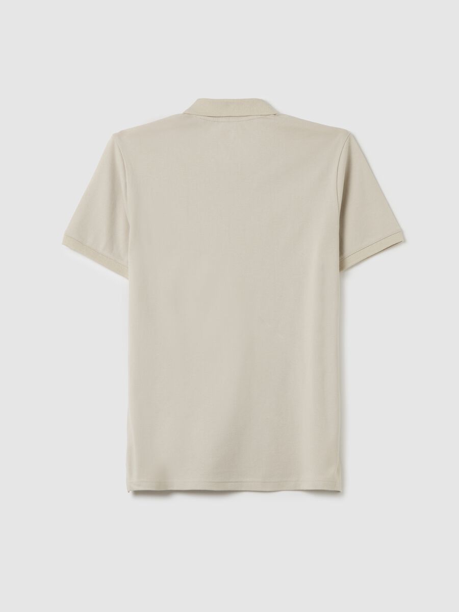 Polo in piquet con logo Uomo_1