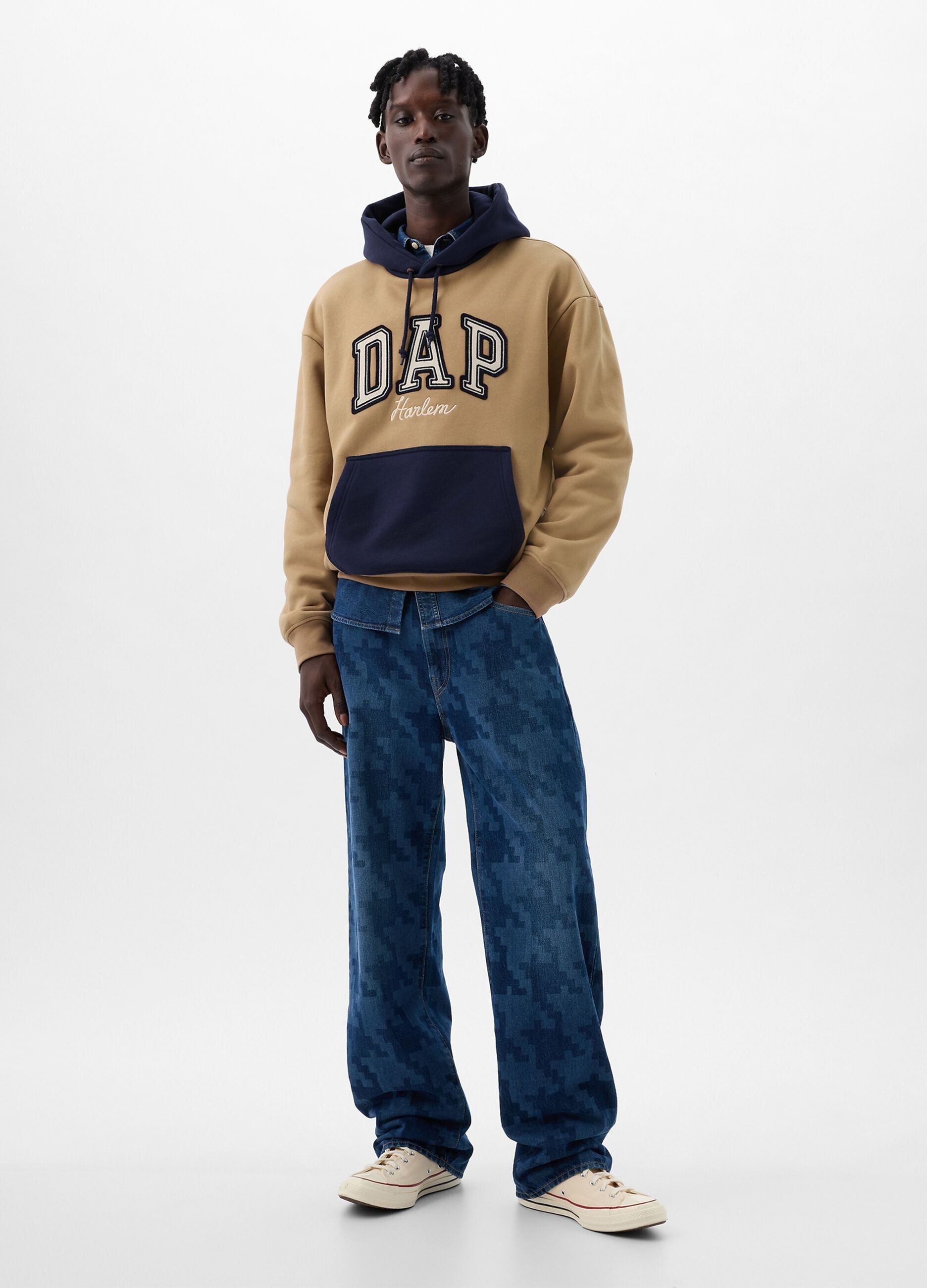 DAP x GAP Felpa con cappuccio e ricamo logo
