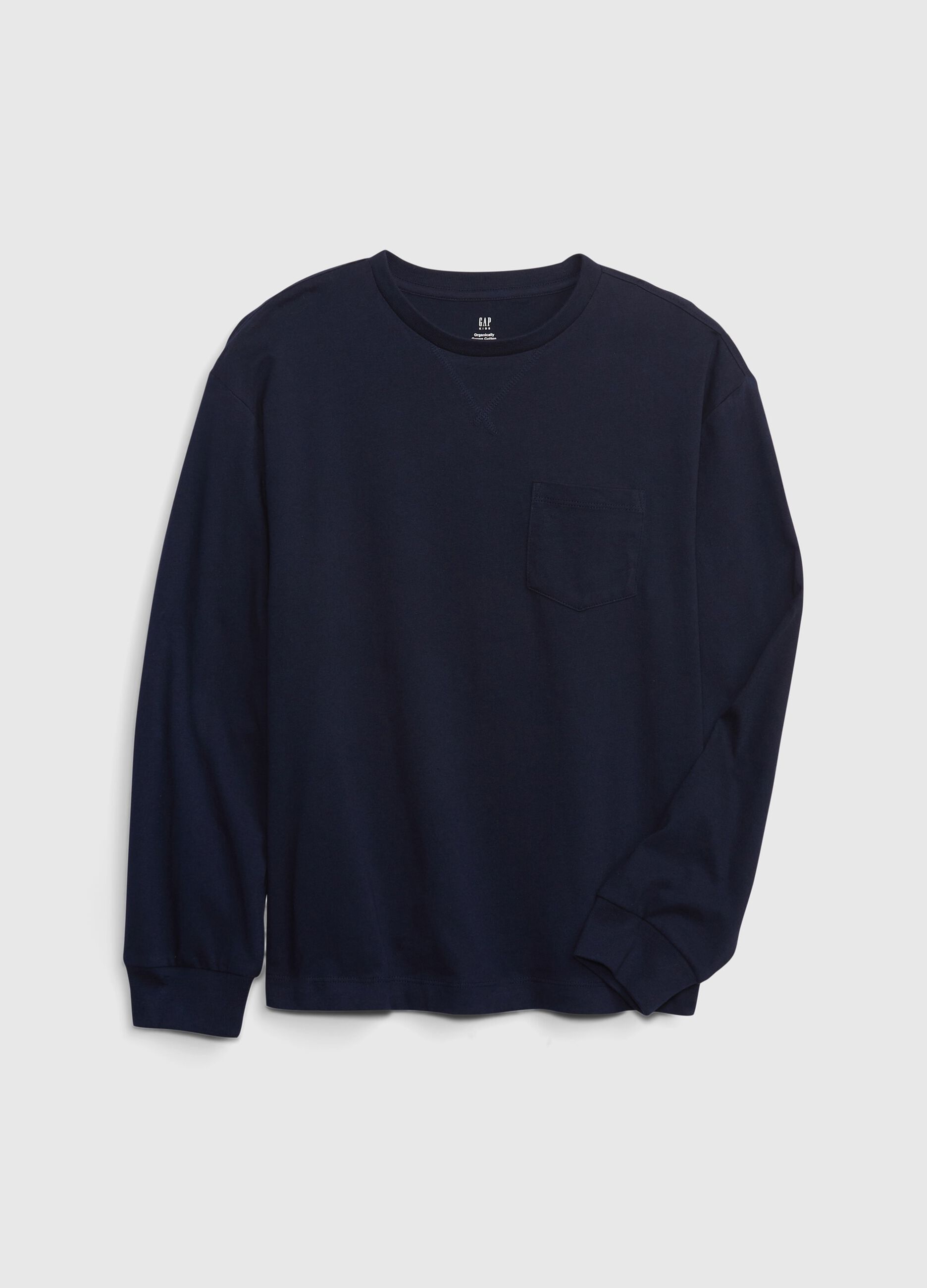 Long-sleeved T-shirt with pocket