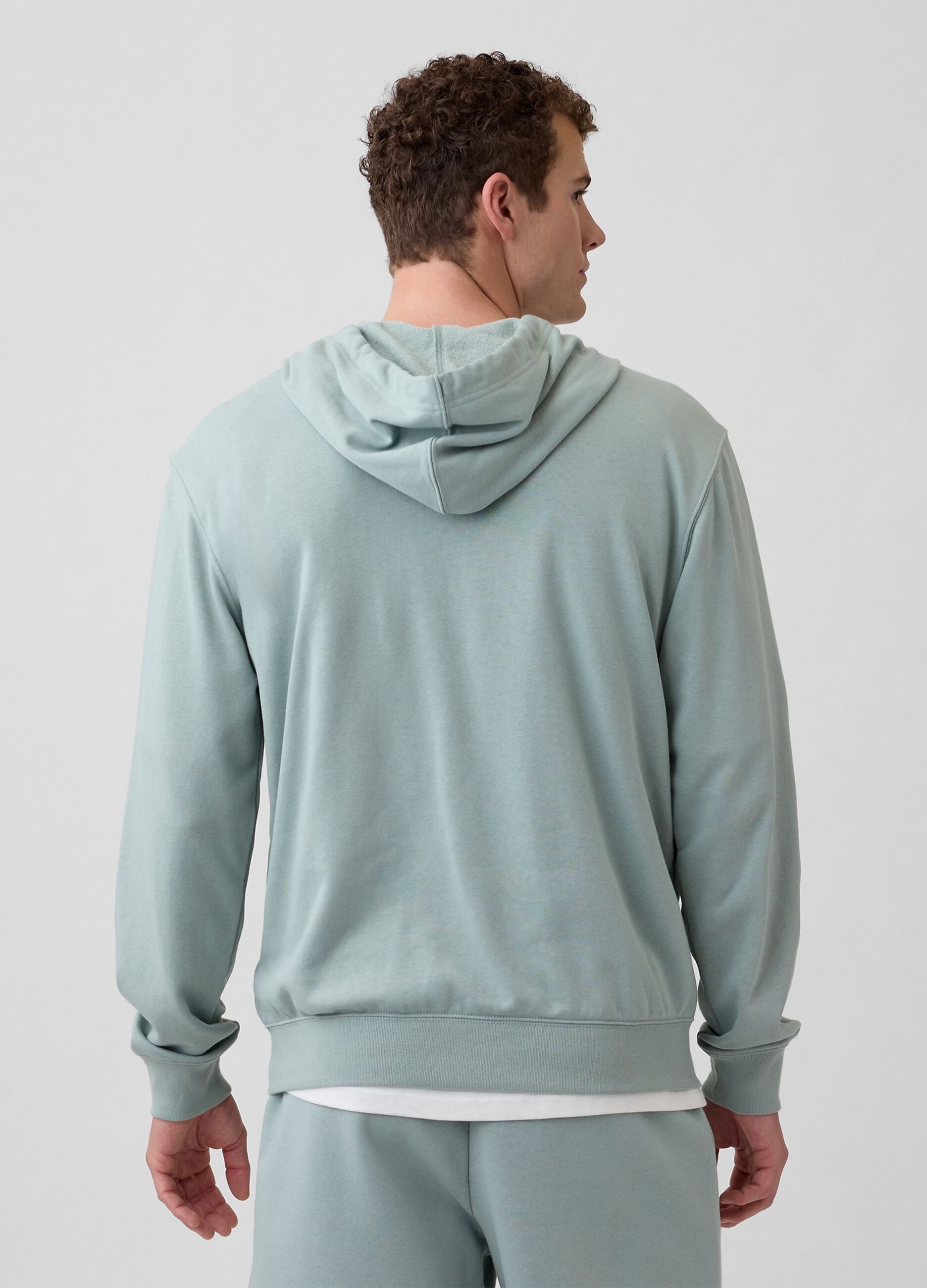 Cotton blend logo hoodie