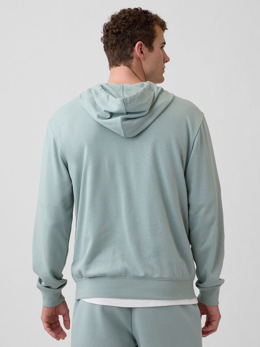 Felpa con cappuccio e logo in misto cotone Uomo_1