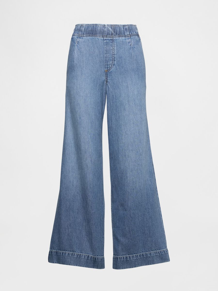 Jeans Gap a gamba larga in denim Donna_6