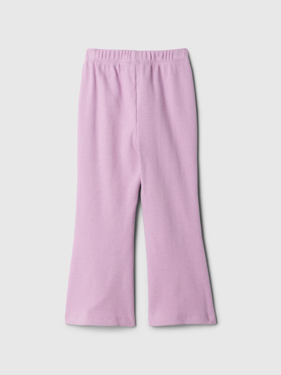 Flare-fit ribbed leggings Baby Girl_1