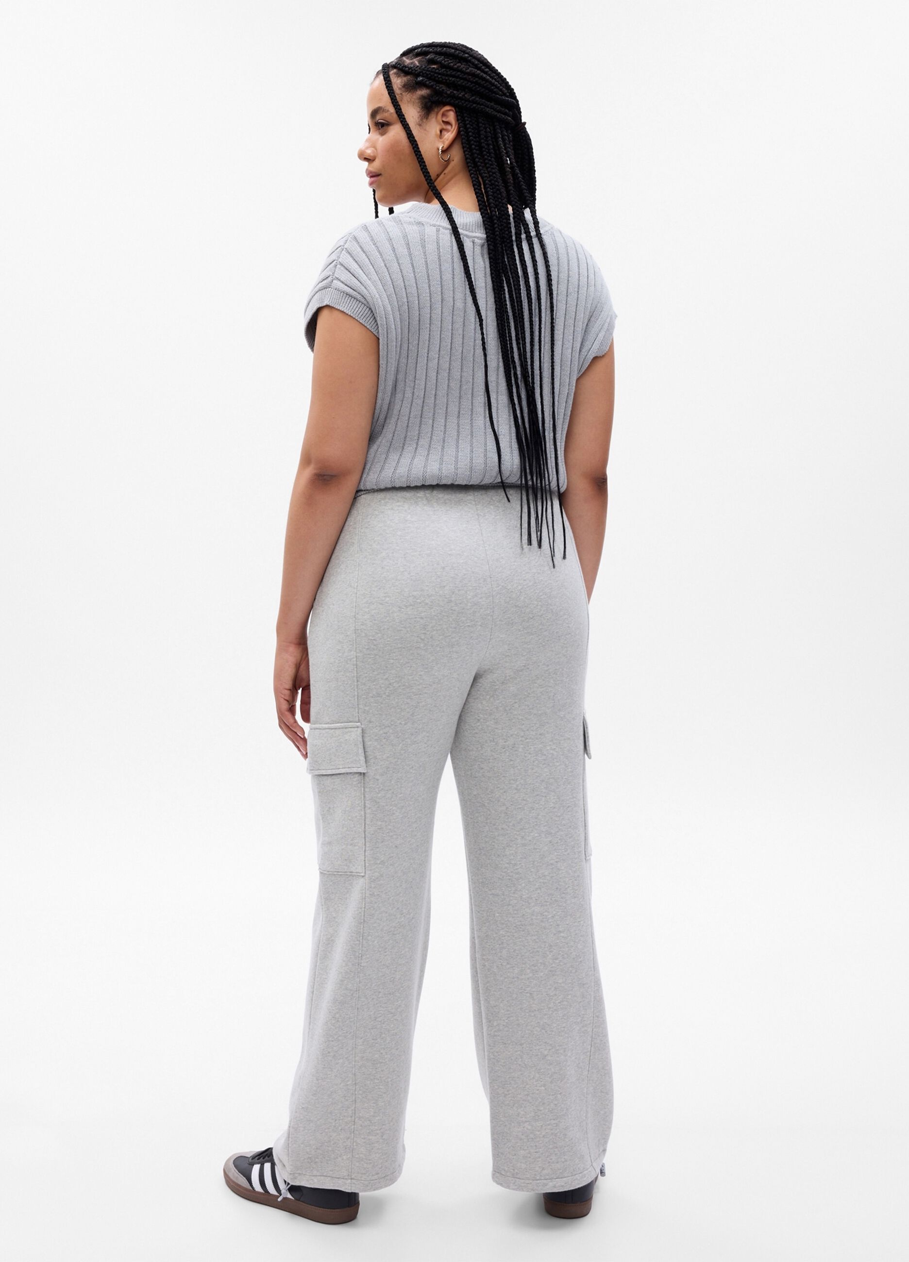 Joggers cargo in felpa con coulisse_4