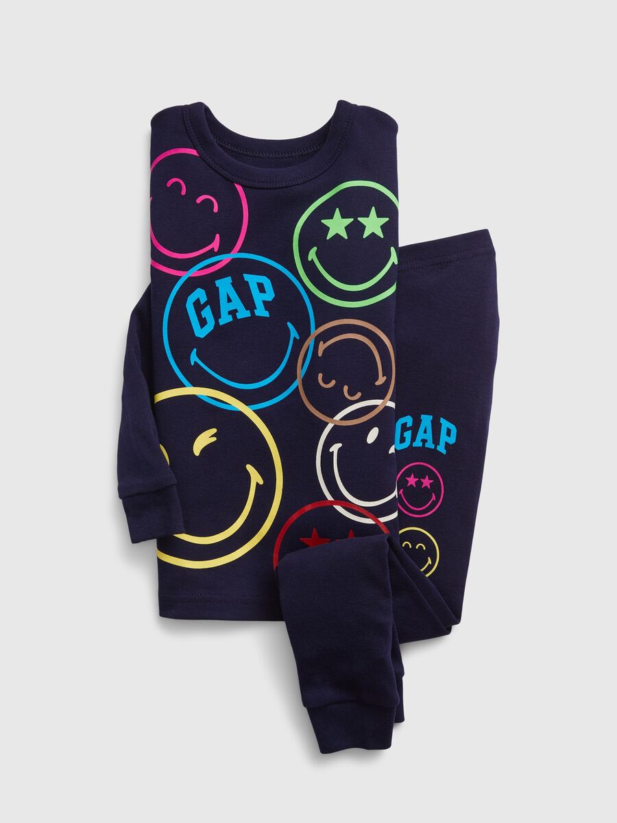 Full-length pyjamas with Smiley® print Newborn Boy_0