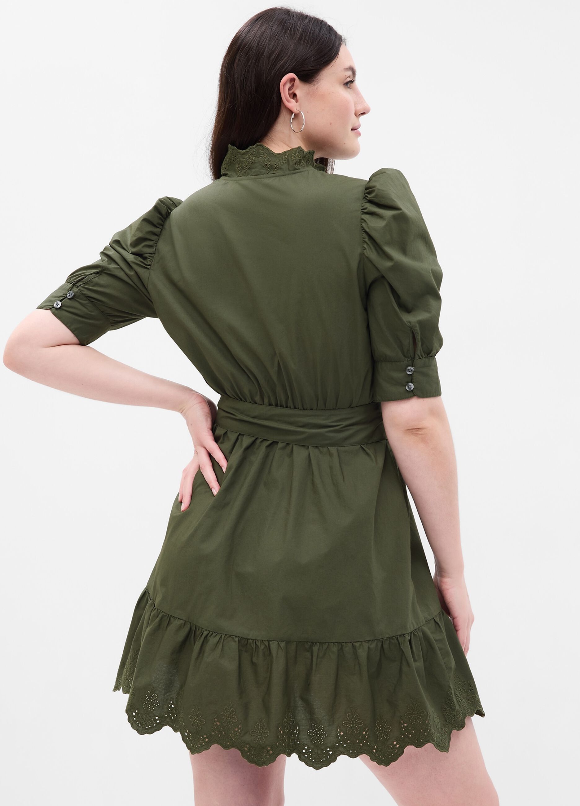 Shirt dress with broderie anglaise details_4