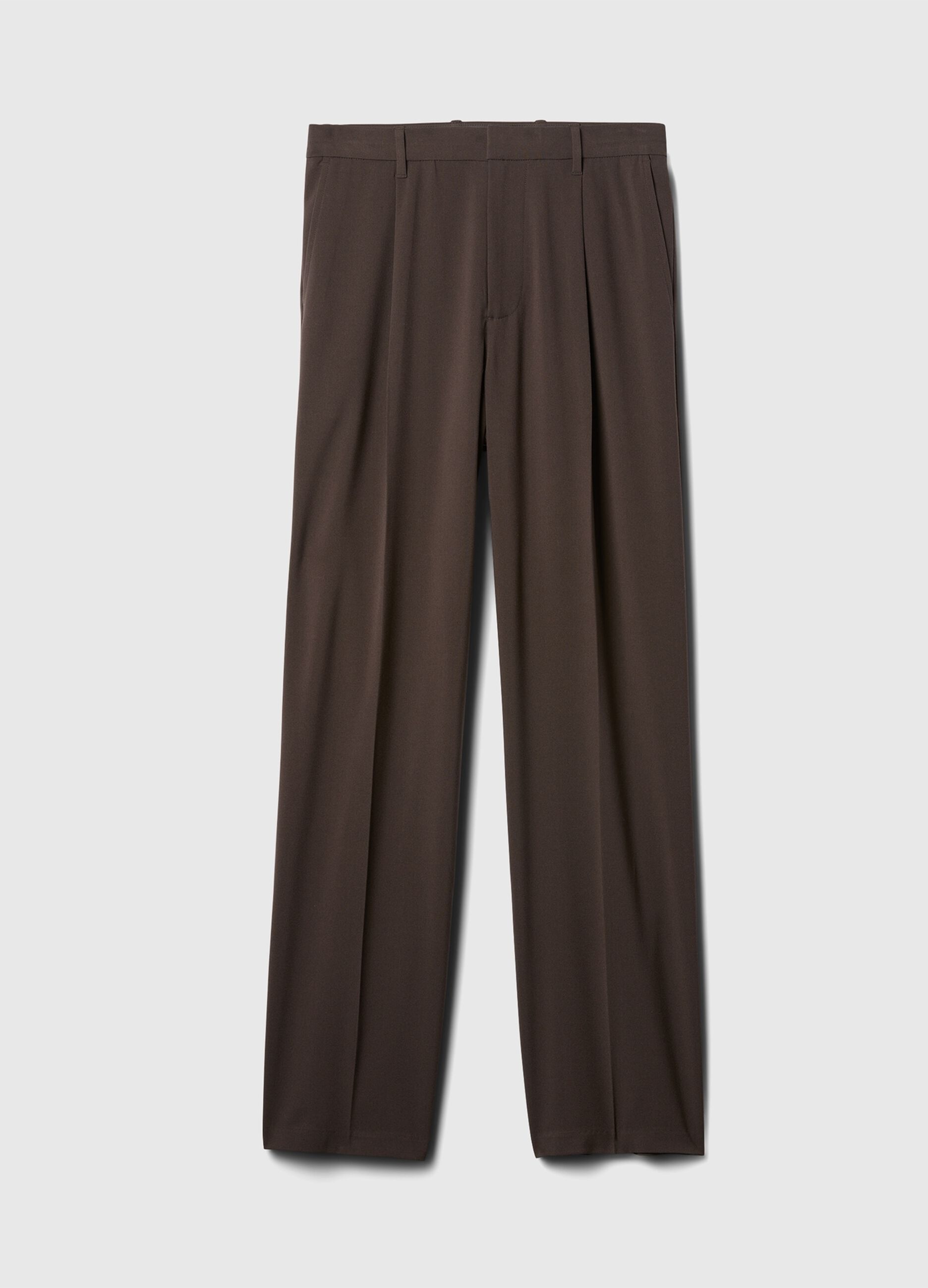 Pantaloni loose fit con pinces_4