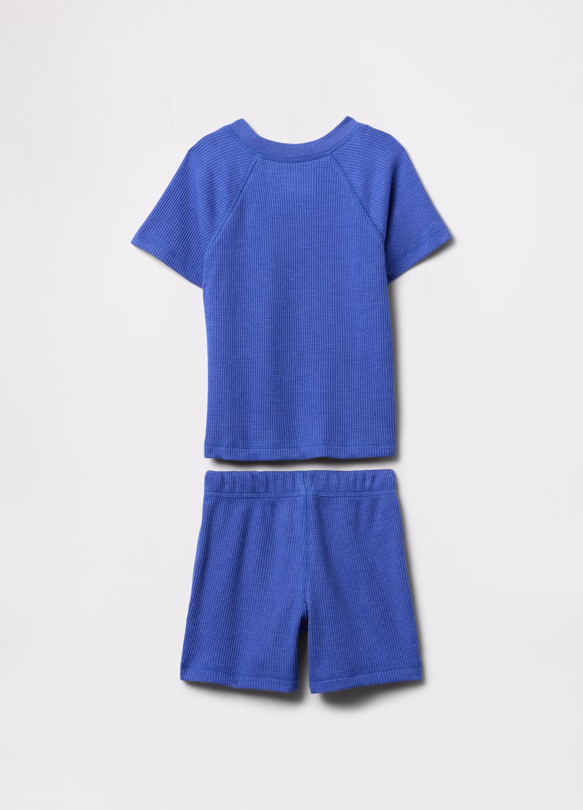 Set blu con t-shirt e shorts_2