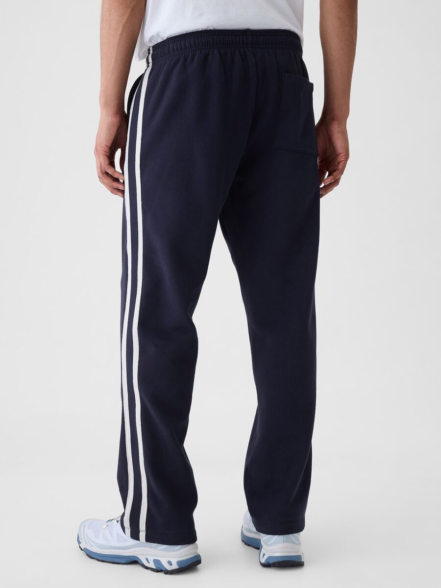 Joggers con bande rigate ricamo logo Athletic Uomo_2