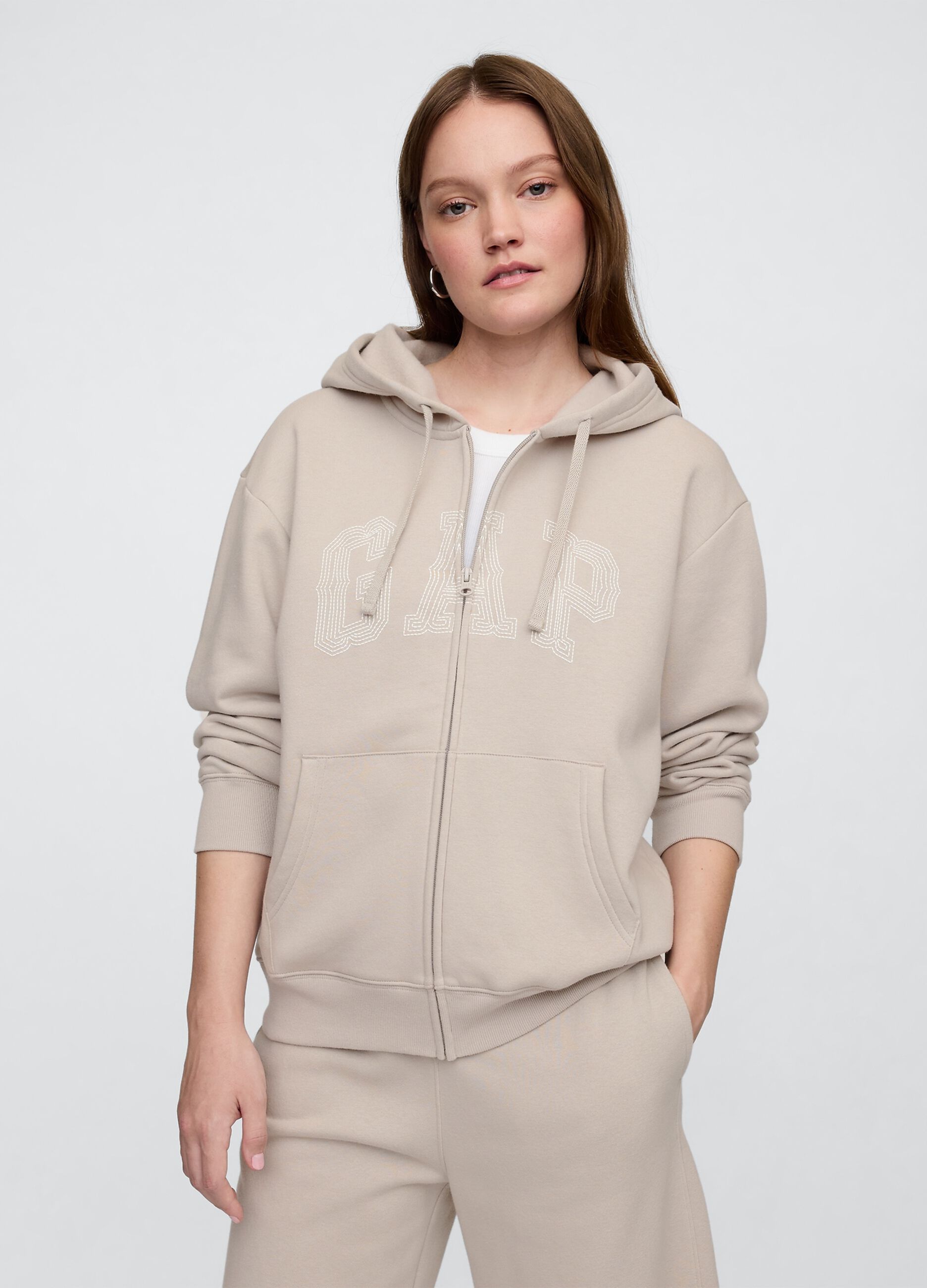 Felpa con cappuccio e full-zip