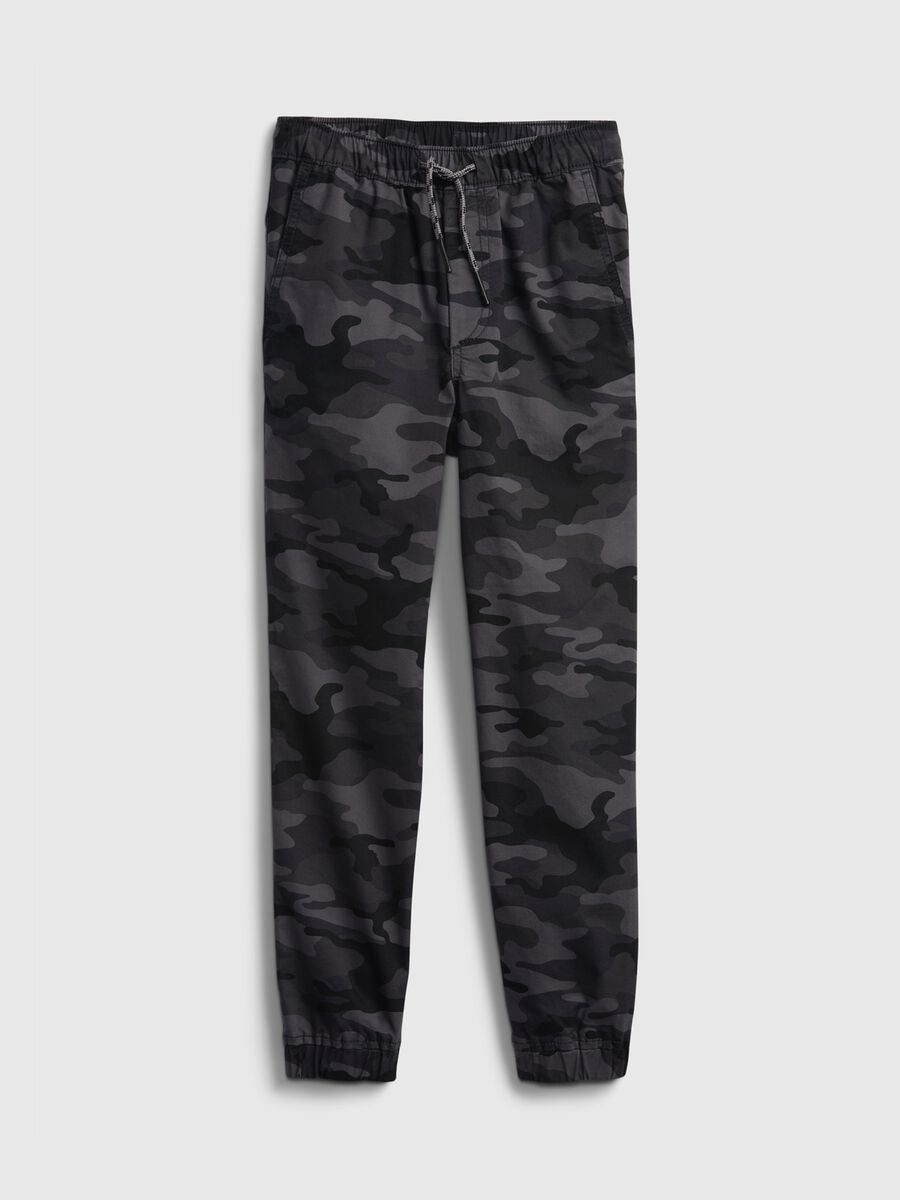 Joggers in cotone stretch camouflage Bambino_0