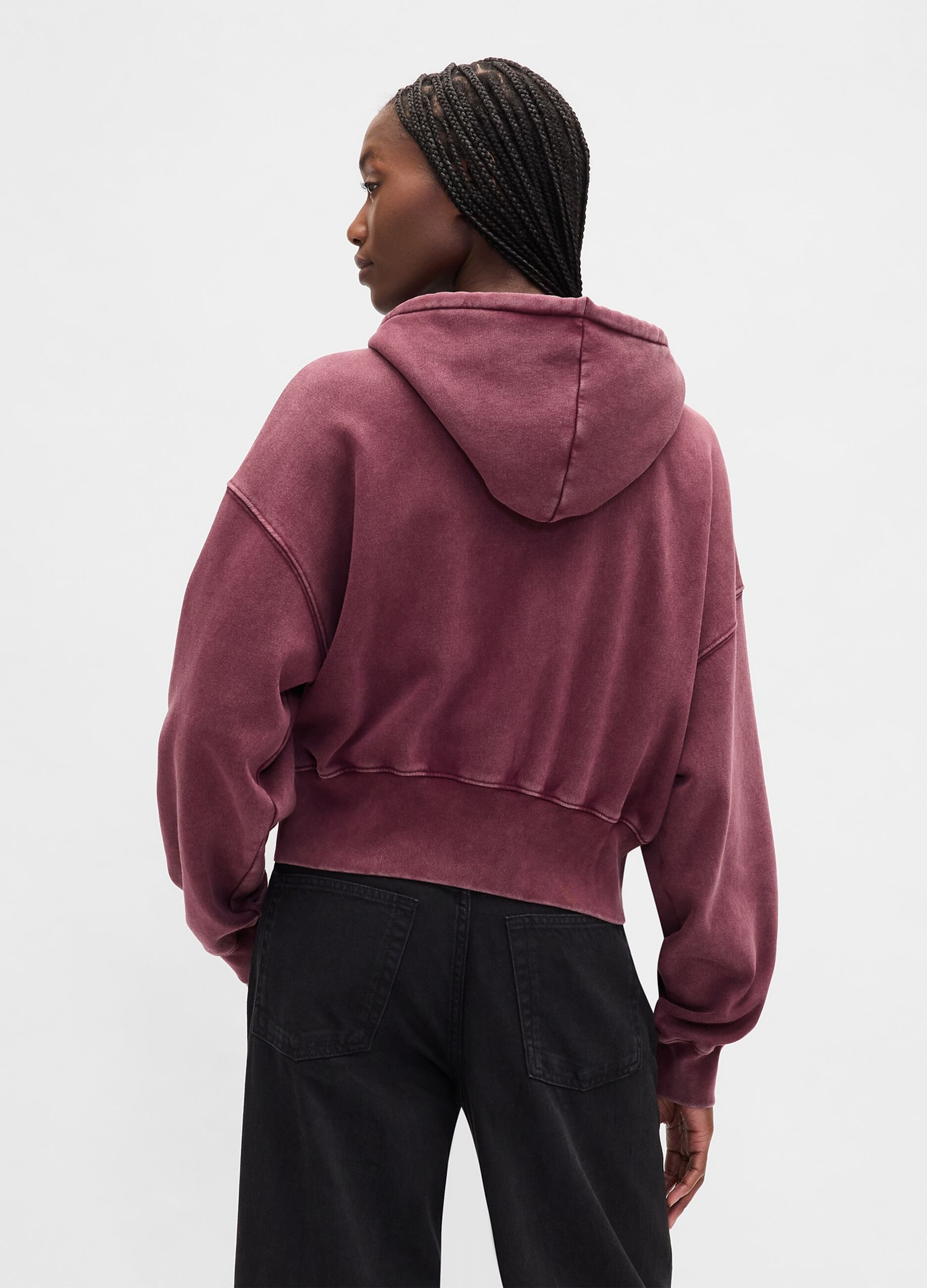 Felpa viola con cappuccio full zip_1