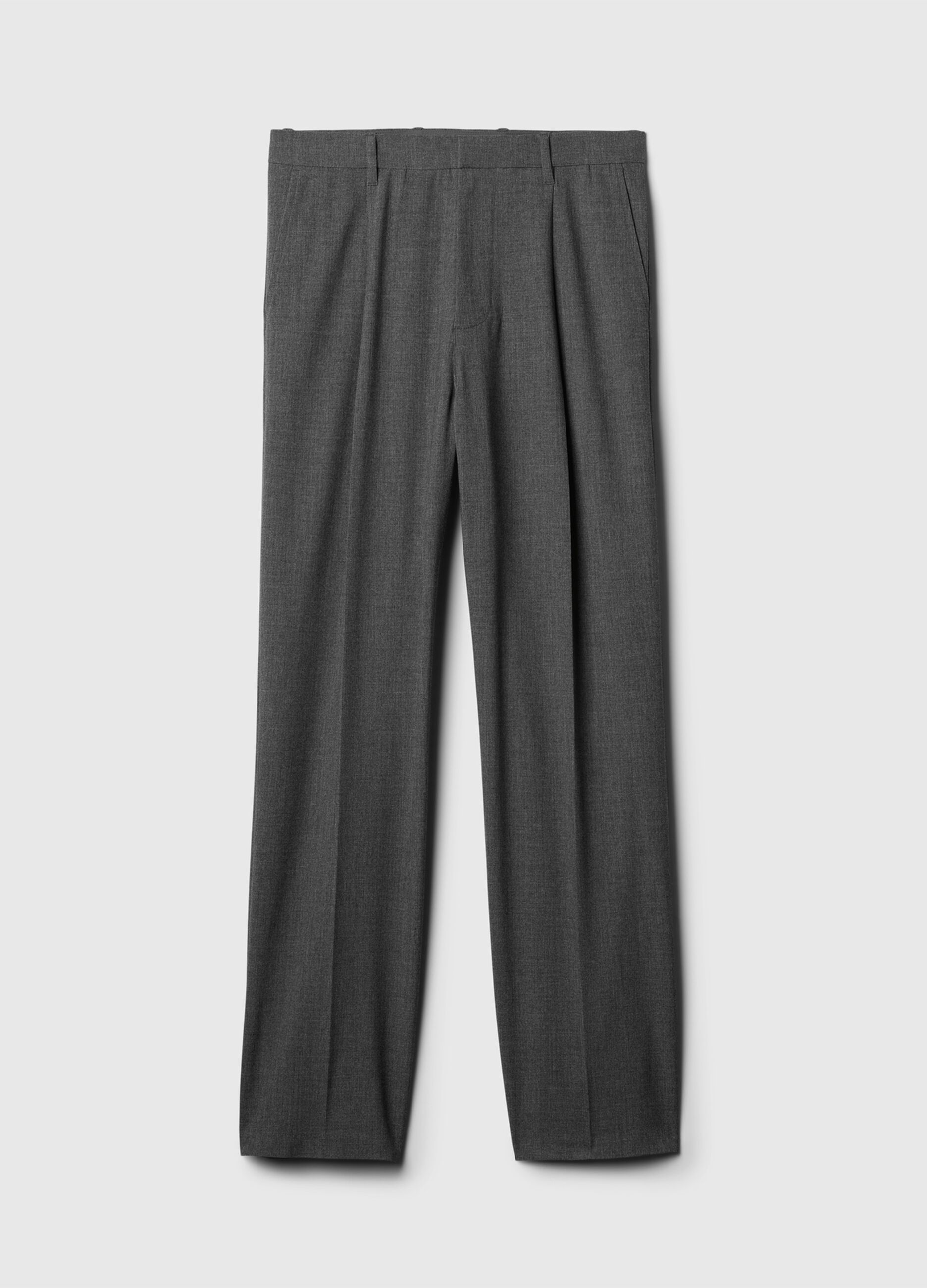Pantaloni loose fit con pinces_4