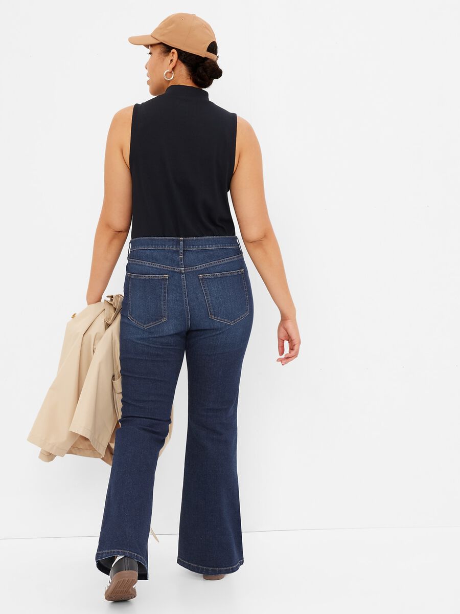 Jeans flare fit a vita alta Donna_3