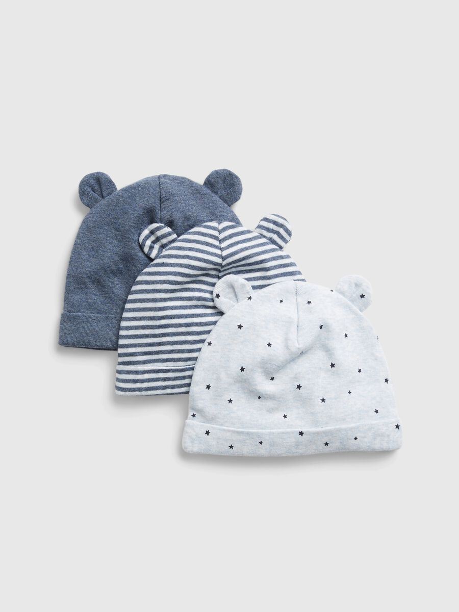 Three-pack hats with ears Newborn Boy_0