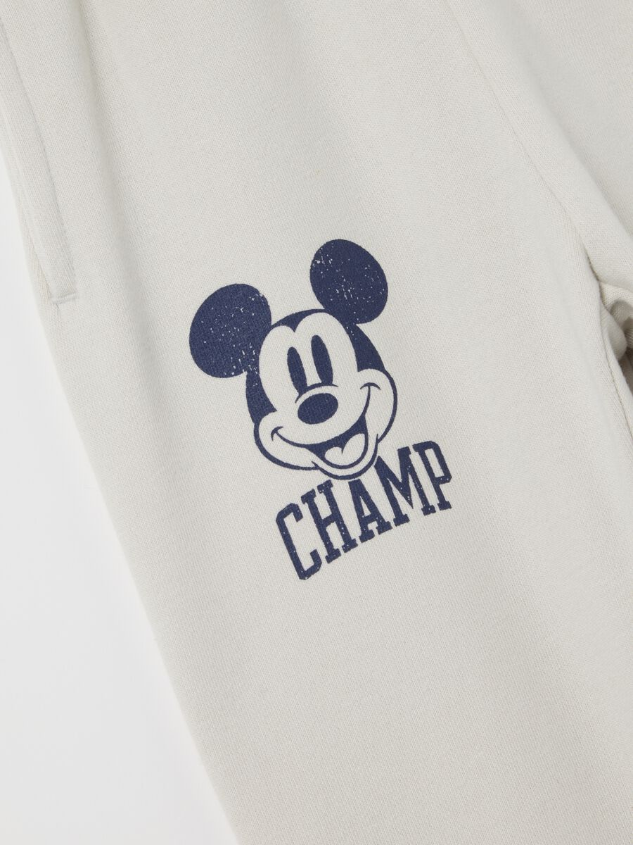 Beige Mickey Print Jogger Trousers Gap Kids Baby Boy_3
