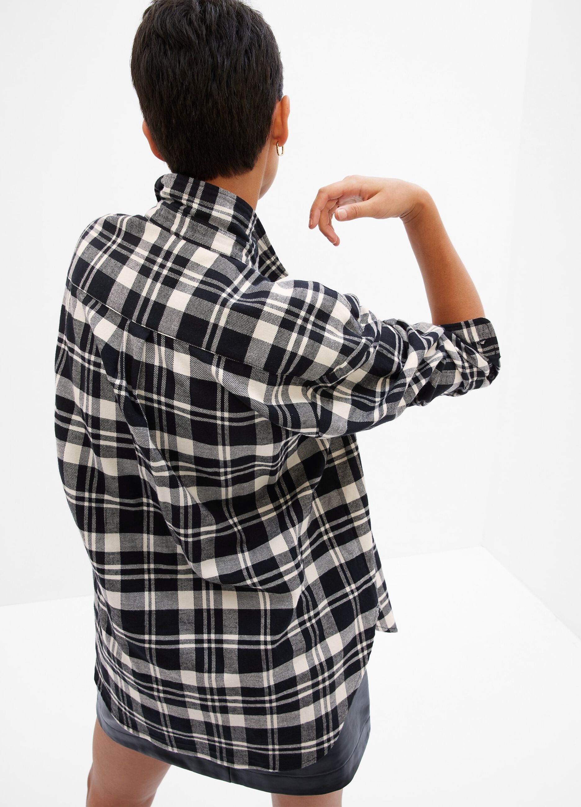 Oversize shirt in check flannel_1