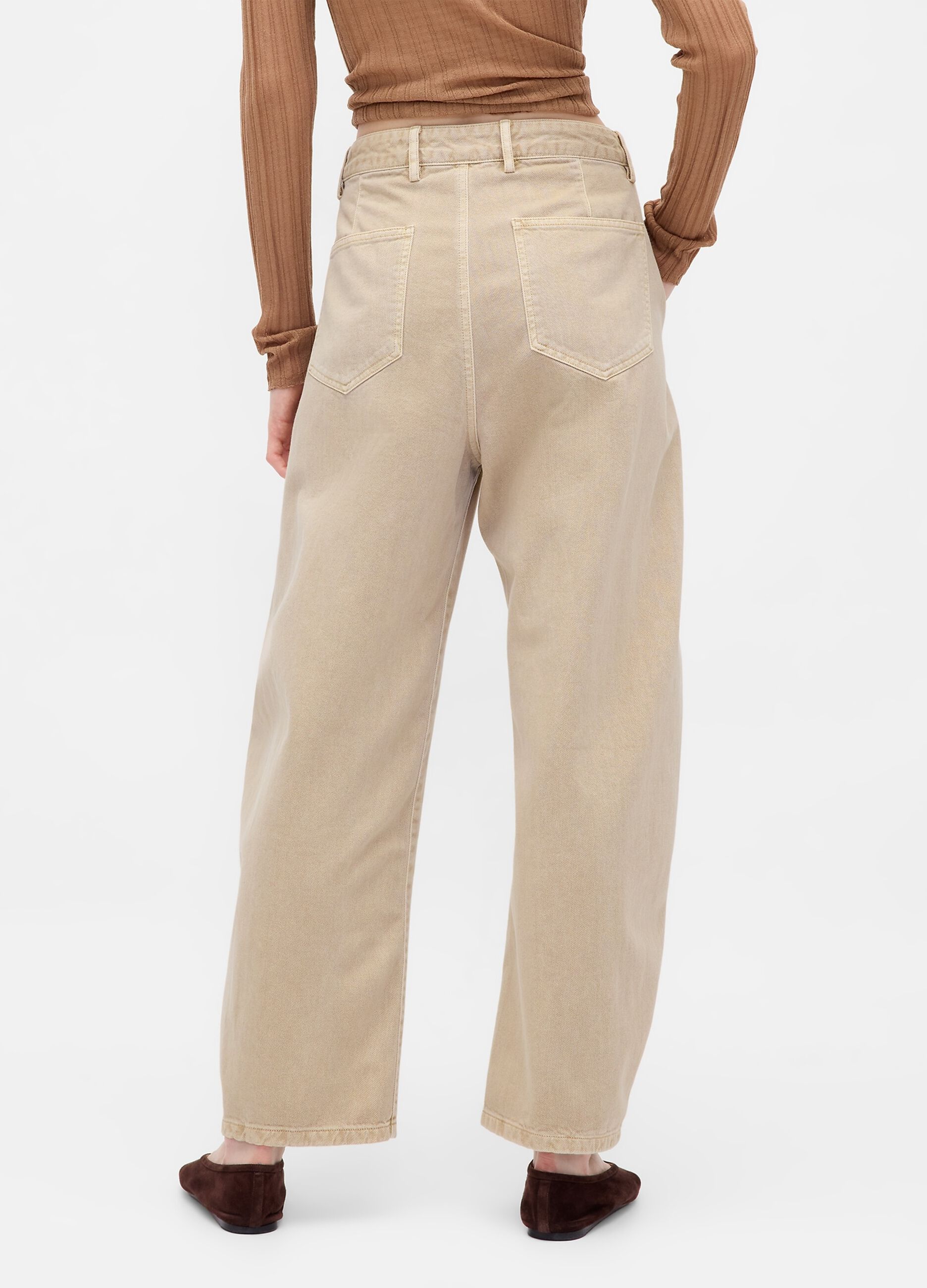 Beige Cotton Trousers