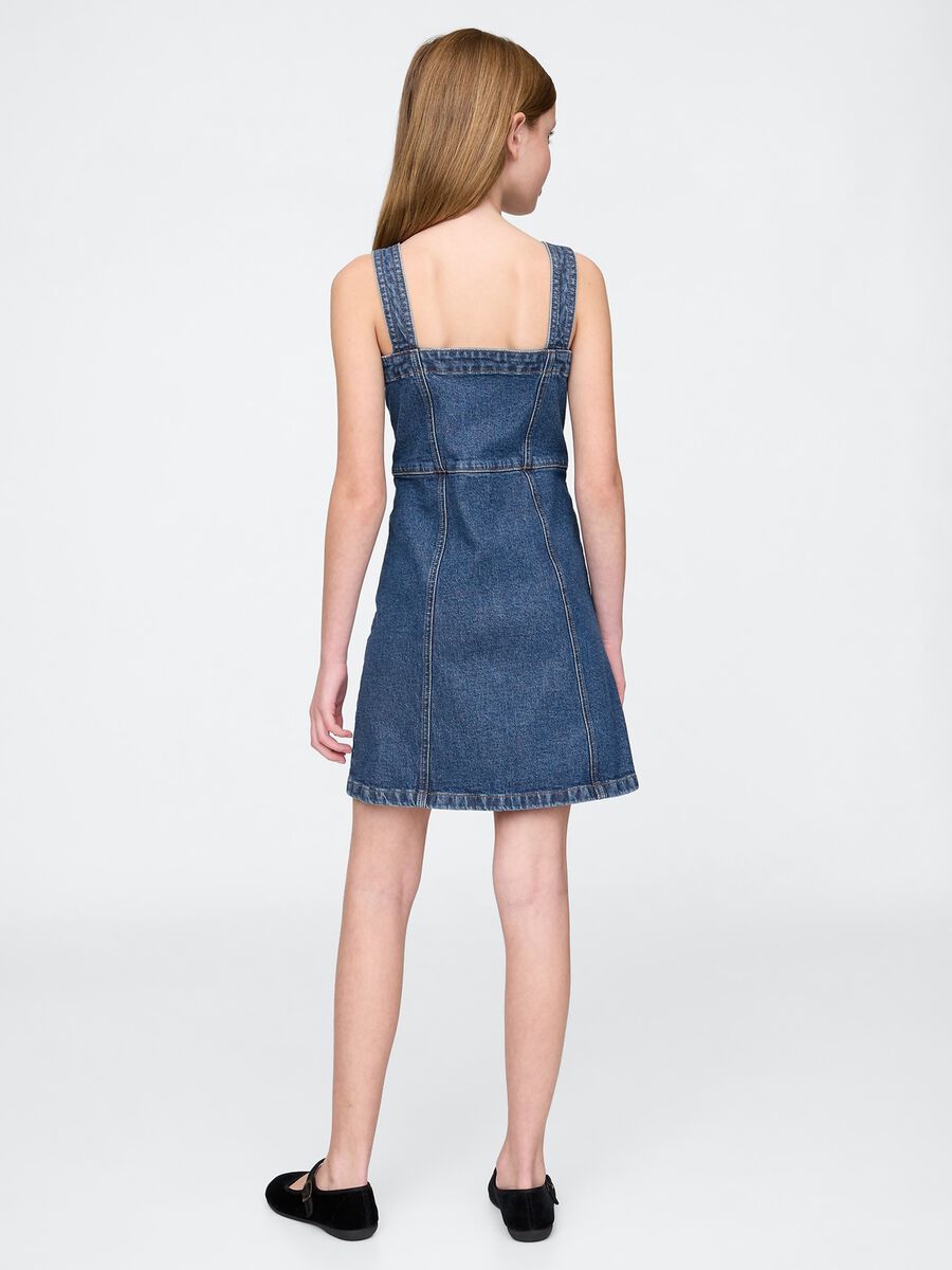 Abito denim con bottoni Bambina_1