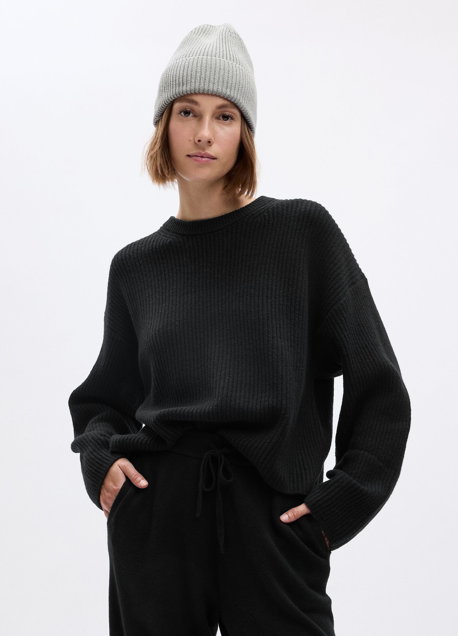 Pullover oversize a coste