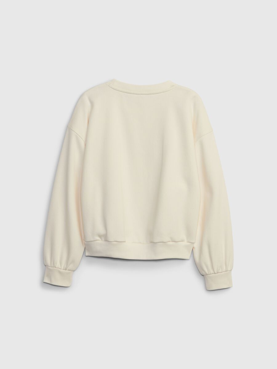 Sweatshirt with sequin logo Girl_1