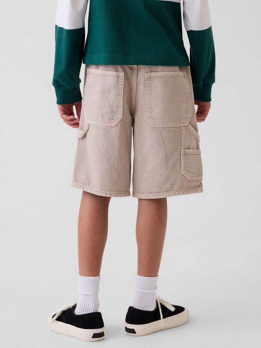 Shorts cargo in puro cotone Bambino_2