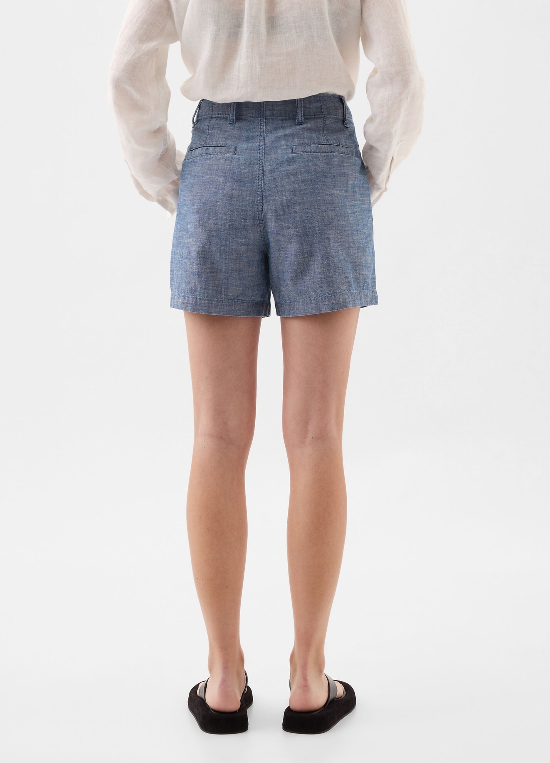 Shorts in cotone chambray_2